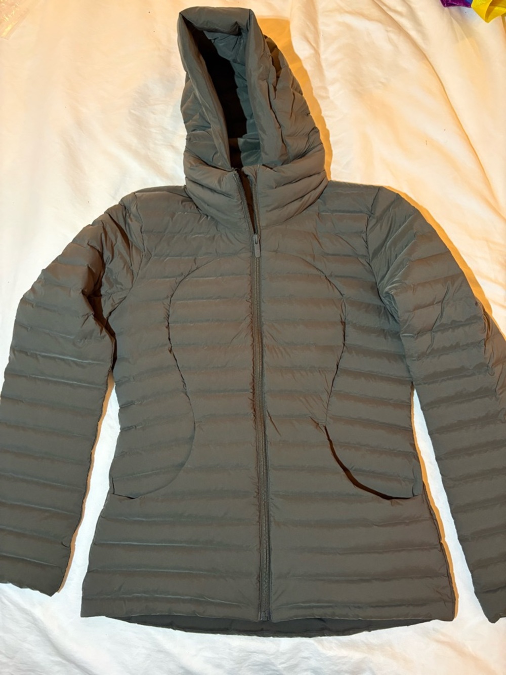 lululemon athletica Hooded Lightweight Packable Puffer —Gray
